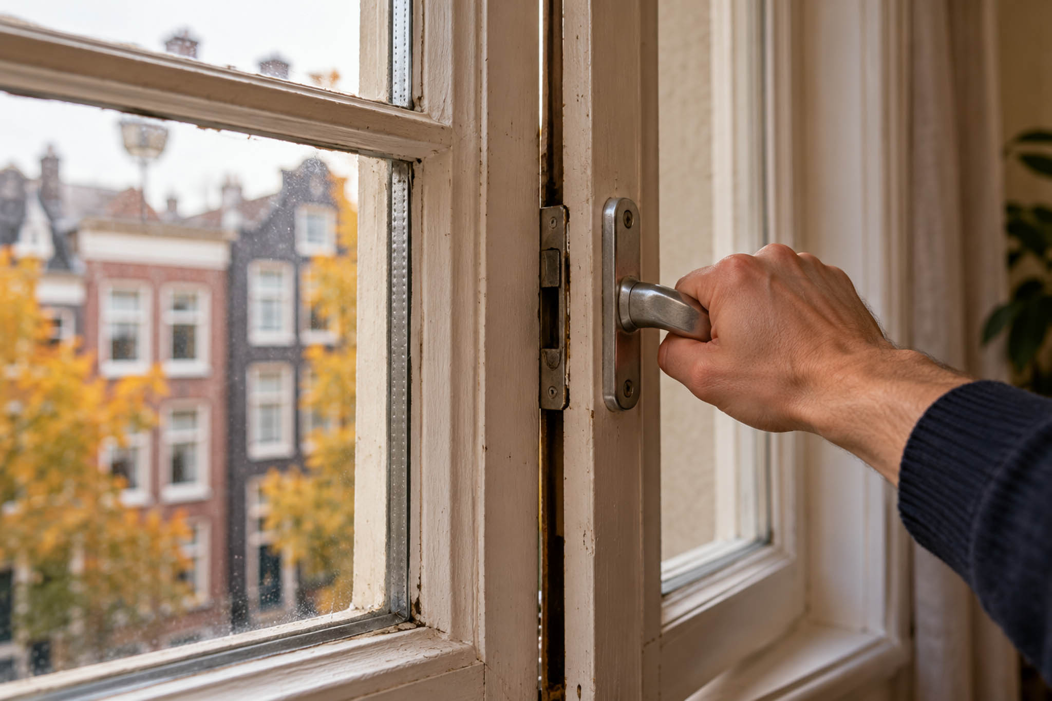 Klemmend raam als mogelijk signaal van funderingsproblemen na een droge zomer